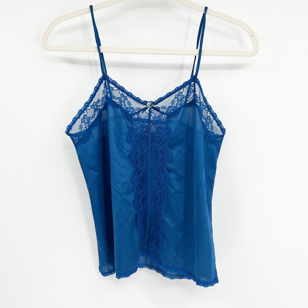 Gotham New‎ York Womens Vintage 90s Soft Girl Romantic Lace Trim Cami Top Size S